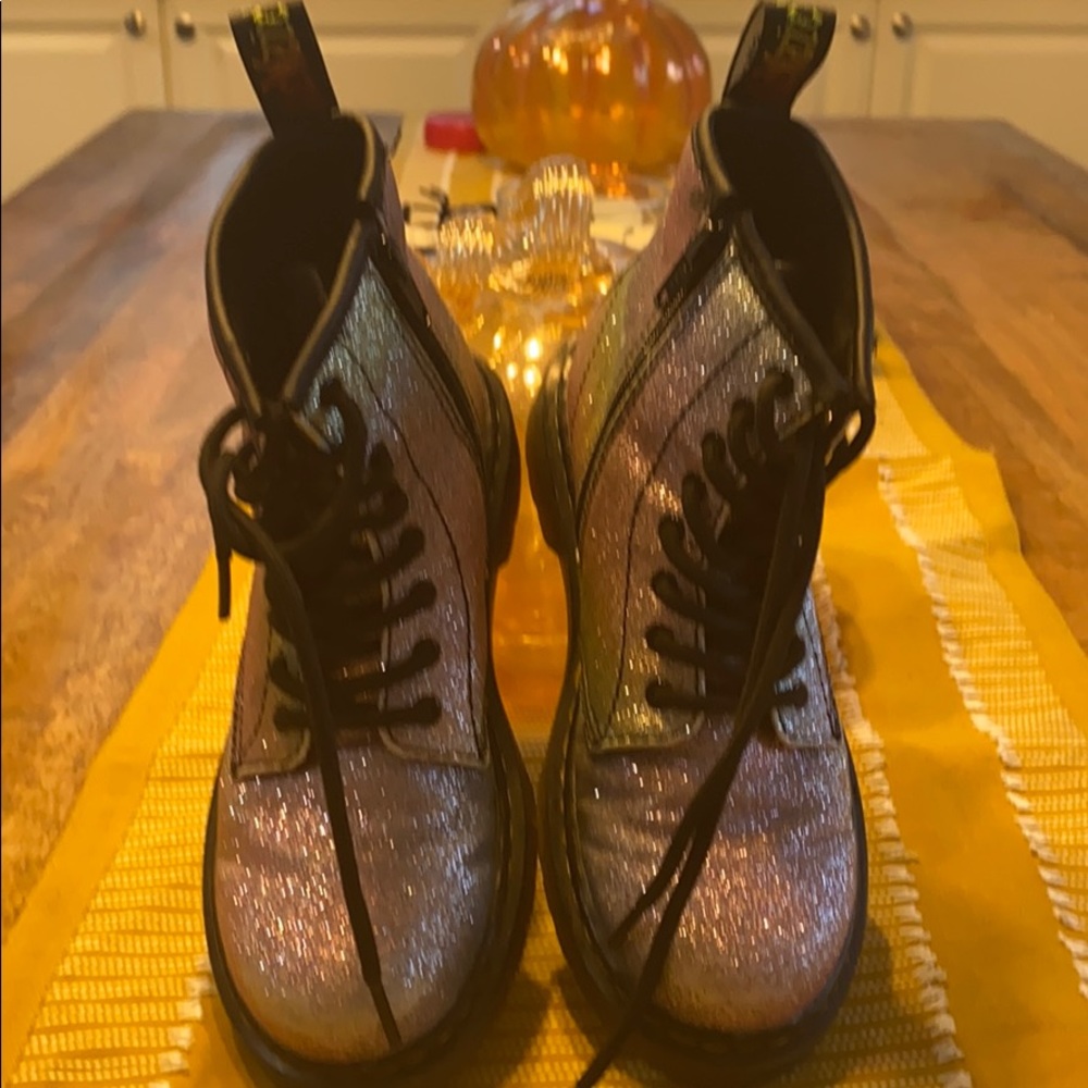 Girls Dr. Martens Glitter Rainbow